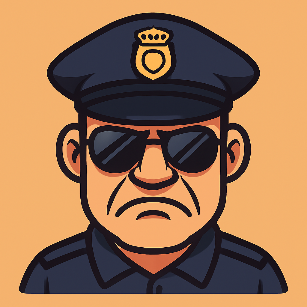 Patrolling policia guard